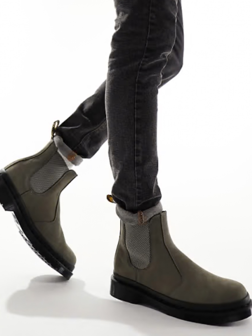 Dr Martens 2976 chelsea boots women 5 nickel gray nubuck leather Utility Y2K